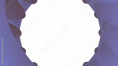 Abstract Blue and Purple Circular Motion Background with Repeating Geometric Bars
