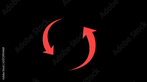 Circular Recycling Arrows Animation with Gear Icon and Renewable Concept