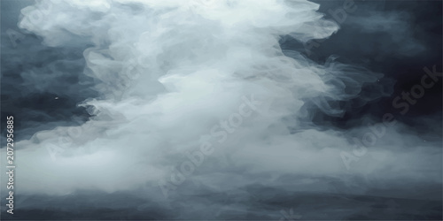 Fotografía Dramatic Timelapse Cloudscape Over Foggy Sky with Stormy Weather Dark Clouds and