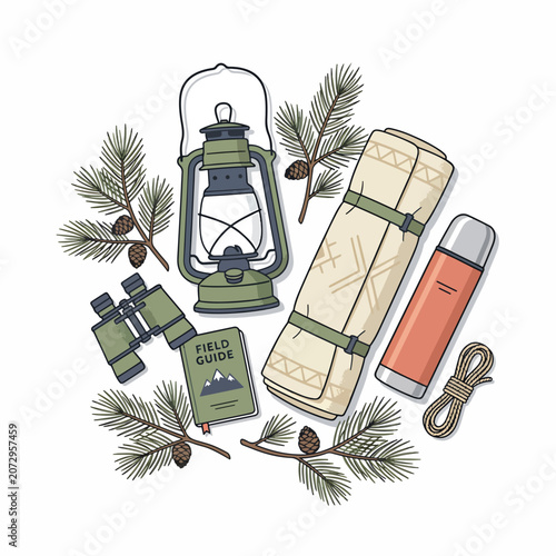 Camping gear and outdoor adventure tools 2.