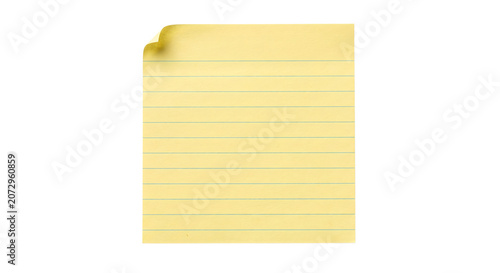 Quadro su tela Yellow lined legal pad note paper sheet