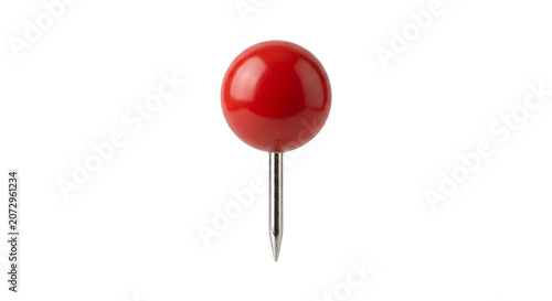 Foto Red round map pushpin thumbtack tool