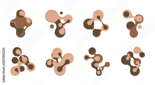 Abstract Molecular Clusters Set Background