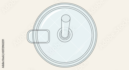 Clear Disposable Plastic Cup Lid with Straw Hole and Tab