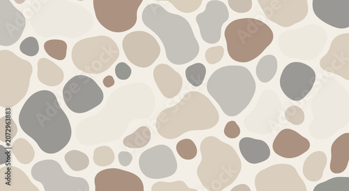 Organic Pebble Pattern Background - Neutral Smooth Stones