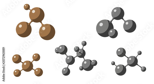Molecular structures, atoms, science, chemistry, biology, 3d models