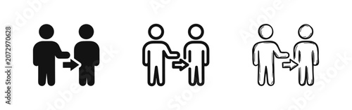 Fotografía People Transfer and Exchange Process Icon Set