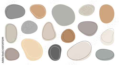 Organic Shapes, Neutral Colors, Abstract Background Elements, Minimalist Design