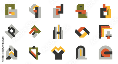 Abstract Geometric Shapes Collection - Modern Design Icons