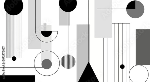 Geometric Abstract Shapes and Lines Minimalist Design