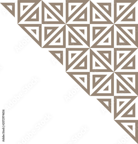 Geometric Triangle Pattern Corner Design