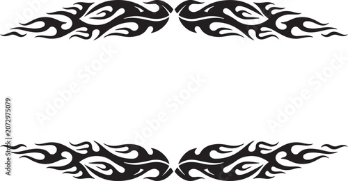 Obraz na płótnie Tribal ornament designs adorn the symmetrical patterns on a white background