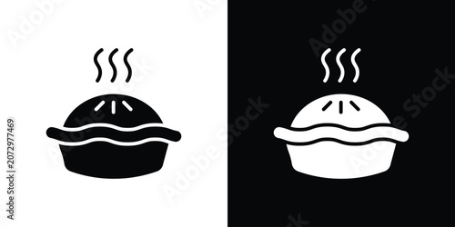 Photos Pie icon flat design concept in black