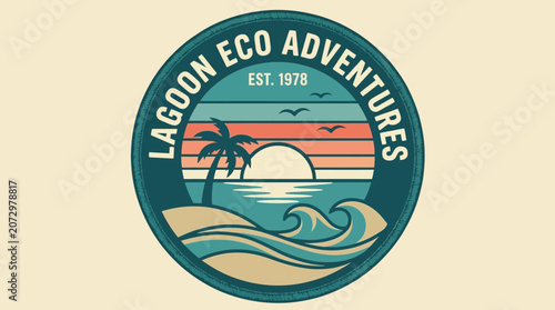 A logo of Lagoon Eco Adventures features a sunset scene with waves and palm trees.