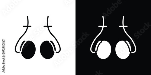 Fotografía Vasectomy icon flat design concept in black