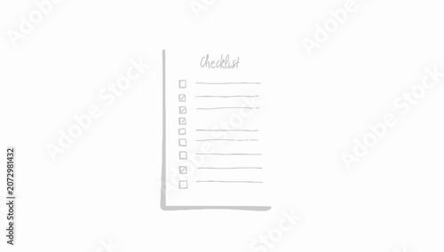Obraz na plátně Blank notepad with lines for writing.