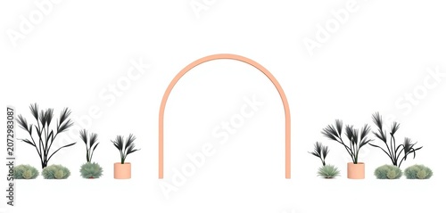 Sleek, minimalist monoline arch frame isolated on white background,  line,   drawing