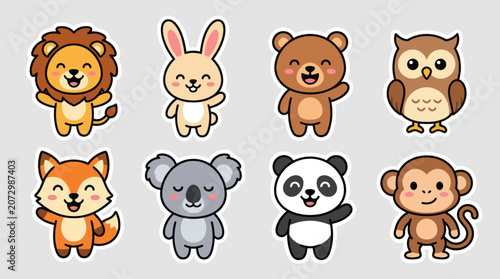 Canvas Print Cute cartoon animal collection