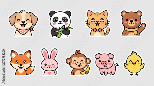 Photography Cute cartoon animal collection illustration