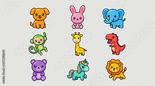 Photography Cute cartoon animals collection