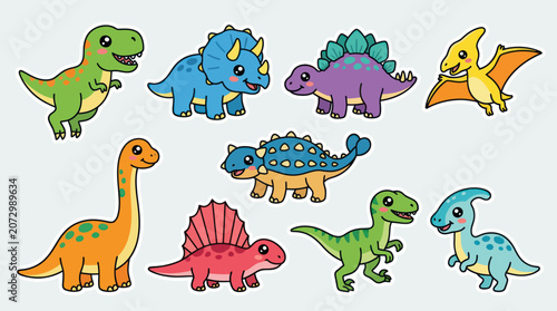 Cute cartoon dinosaur collection