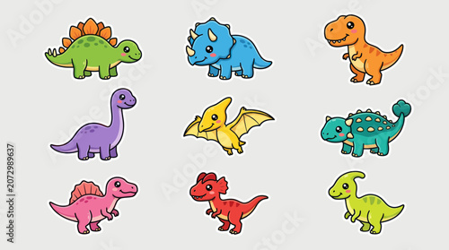Cute cartoon dinosaur collection