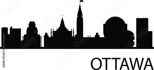 Konstfotografi OTTAWA skyline prepared in vector