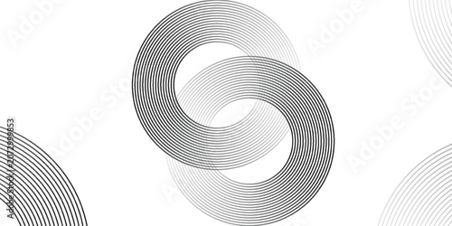 Quadro su tela White geometric abstract background overlapping layers on bright space with line effect decoration