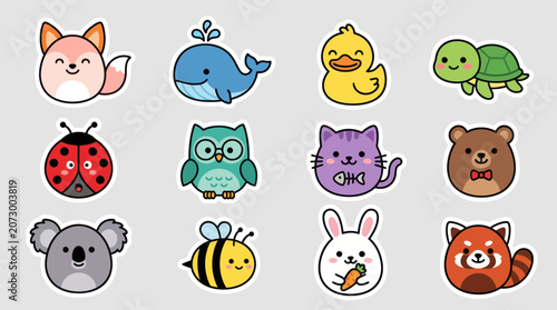 Photography Cute kawaii animal illustrations