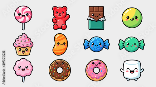 Photos Cute cartoon sweets collection