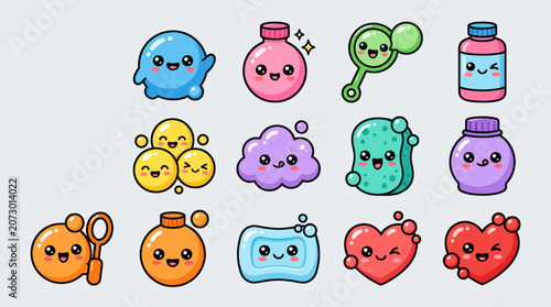 Cute kawaii objects collection