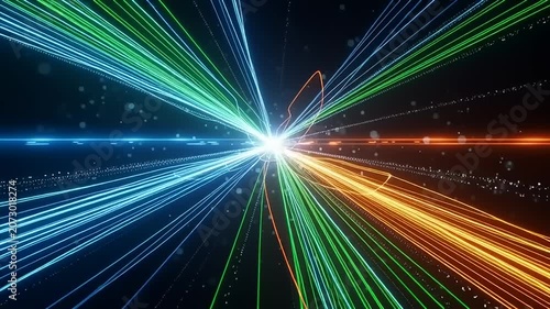 Vibrant Light Beams Radiating from Center 1.