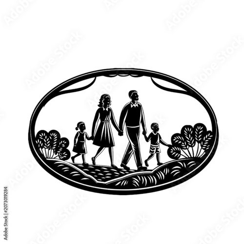 vector illustration of a family