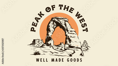 Fotografía Peak of the west vintage