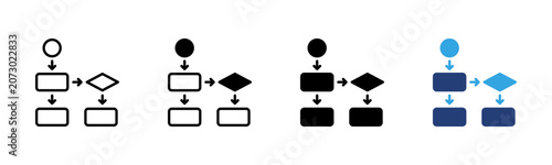 Workflow System icon set multiple style collection