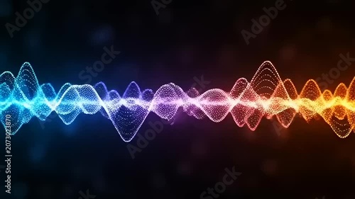 Vibrant Sound Wave Patterns in Motion.