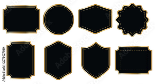 Blank Black Gold Badge Collection