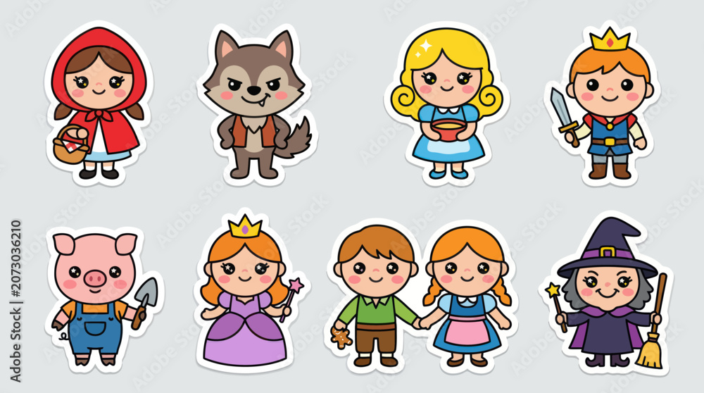 Obraz premium Fairy tale characters set