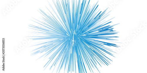 Fotografie Abstract sky blue sunburst rays background with radiant light burst pattern for