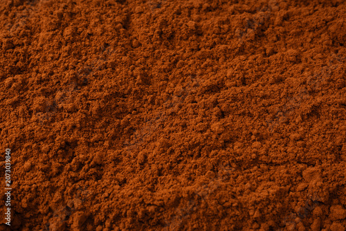 Natural Cocoa Powder Texture Background, Close Up of Organic Cacao Powder