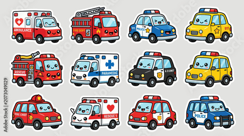 Kawaii emergency vehicle collection