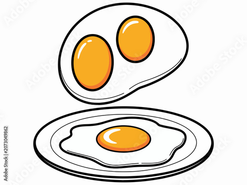 fried egg on a plate