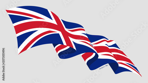 Waving national flag
