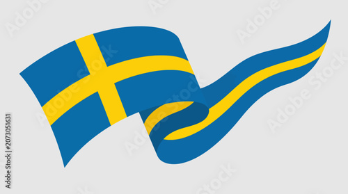 Waving national flag