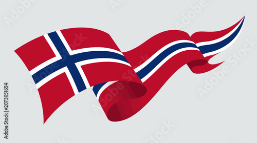 Waving national flag
