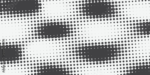 Charcoal Halftone Dotted Background with Enlarged Circular Blocks and High Contrast Abstract Layout creative abstract pattern eps10