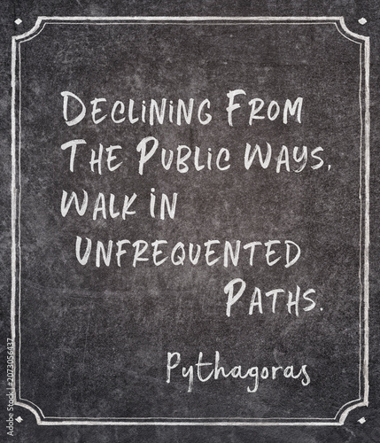 unfrequented paths Pythagoras