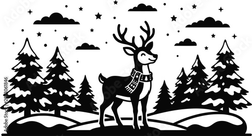 santa claus and reindeer