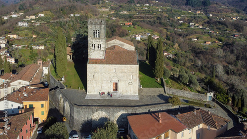 Duomo of Barga, aerial view 