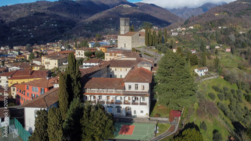 Fotografie Aerial views of the medieval town of Barga